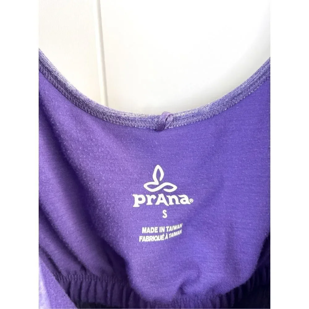 Prana Calico‎ Sleeveless Stretch Dress Ultra Violet Cut Out Back Size S